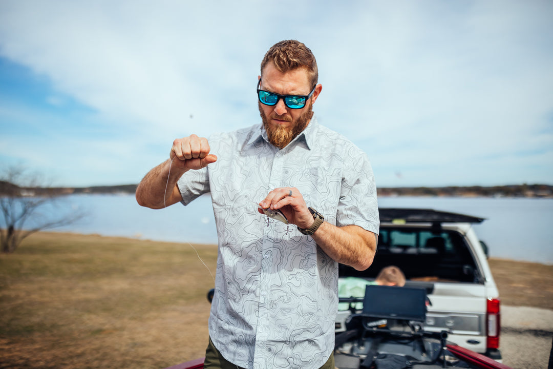 Overcast Topo Short Sleeve Ventilated Fishing Shirt