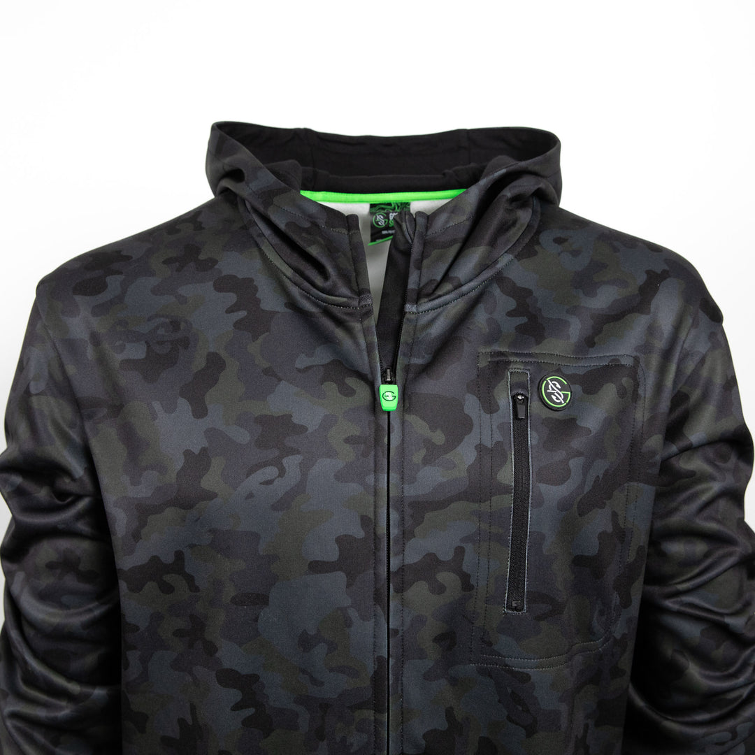 Blackout Bassin' Camo Zip Hoodie